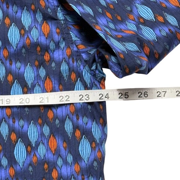 Elvis Presley 1935 Size XL Long Sleeve Shirt Vibrant Blue & Orange Perfect - Picture 6 of 6